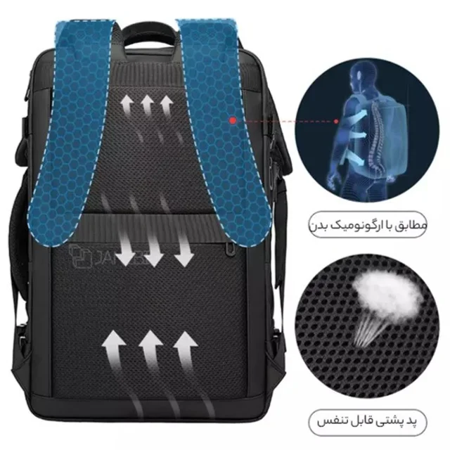 کوله پشتی لپ تاپ بنج مدل 1909 مناسب برای لپ تاپ 15 تا 17 اینچی 102851535
